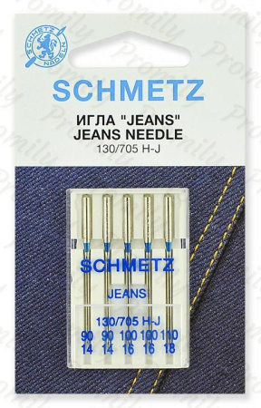 Иглы для джинсы №90(2), 100(2), 110, Schmetz, 5шт от магазина Promily в Владикавказе
